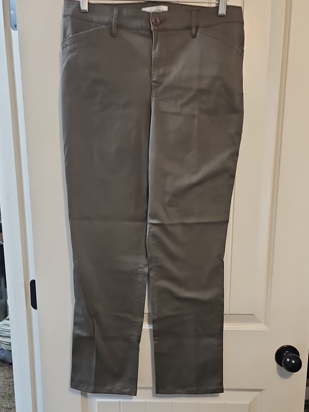 Gloria Vanderbilt Olive Green Straight Leg Trousers